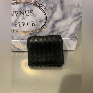 Authentic pre owned Bottega trifold wallet
